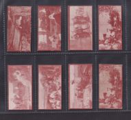 Cigarette cards, H.C. Lloyd & Son Ltd, Academy Gems (Orange Fronts, multi-backed), 8 cards all