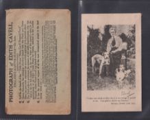 Trade silks, Four postcard size silks, Edith Cavall (with printed envelope of issue), sold with