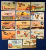 Postcards, Aviation, Trade Issue, Mokta Williot, Belle Jardiniere, Au Pauvre Jacques, Casiez-