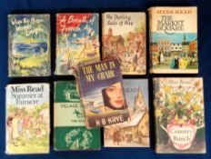 Books, a collection of 9 vintage novels to comprise Miss Read Village Christmas 1966 1st, Summer