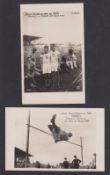 Olympics, Paris, 1924, USA, two b/w photographic postcards, one showing Barnes & Graham of the USA
