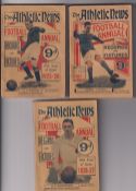 Athletic News Football Annuals, three editions, 1925-26, 1926/27 & 1927-28 (general gd) (3). From