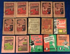 Sentinel Football Annuals, a collection of 14 editions, all with good content for Stoke City, Port