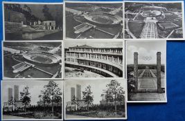 Postcards, Olympics, a selection of 8 RPs of the 1936 Berlin Olympics, mostly views of the