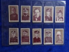 Cigarette cards, Wills Scissors, Britain's Defenders Green Backs, set 50 cards including Winston