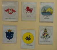 Cigarette Silks, Phillips Arms of Countries & Territories M Sized, 56 different mounted on card (