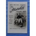 Trade card postcard, Football, Hot-Shot Football Boot real photographic advertising postcard,