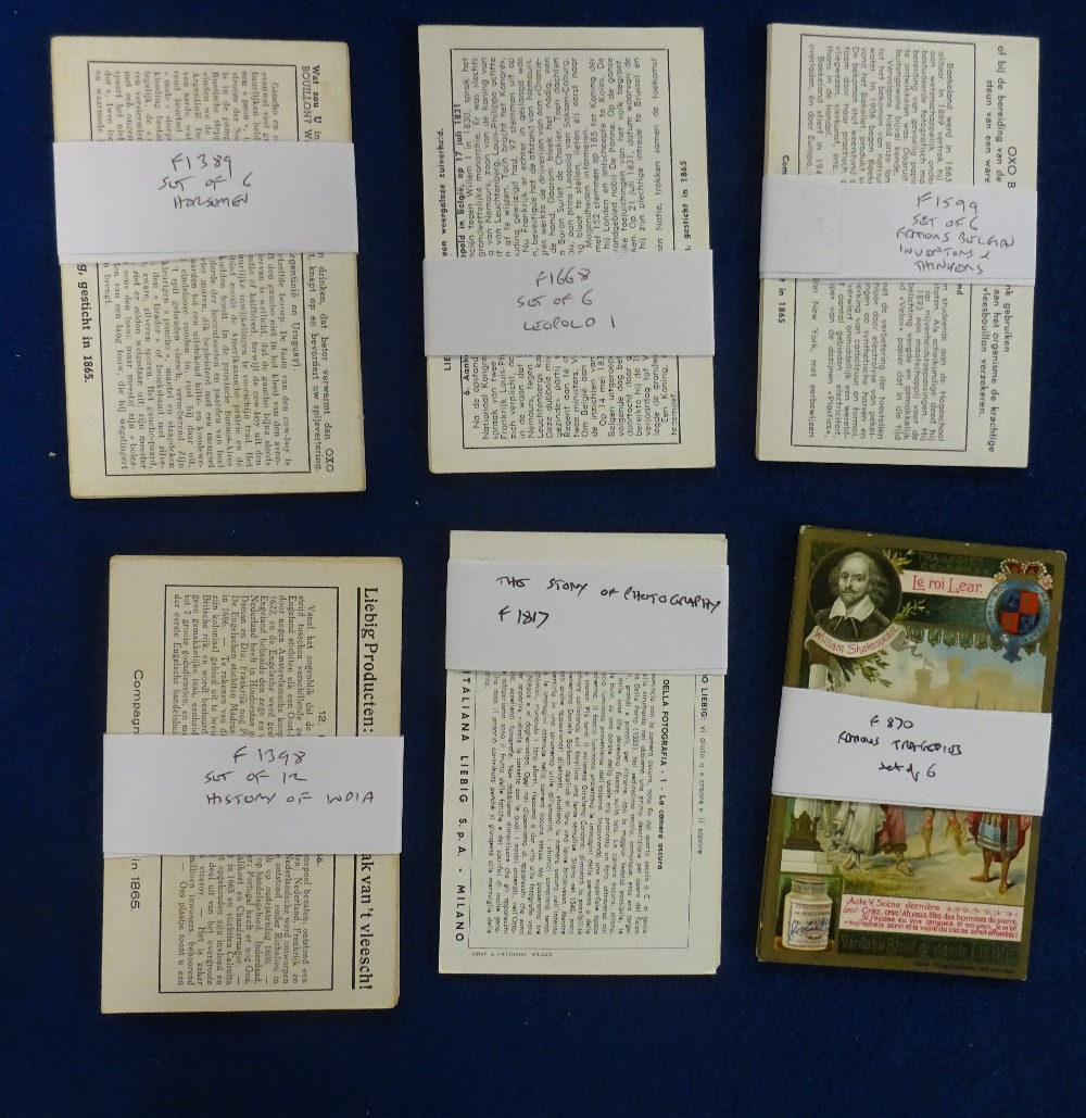 Trade cards, Liebig, 36 sets of cards, mostly S1300 - S1800 range a few earlier (gen gd/vg) - Image 5 of 7