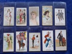 Cigarette cards, 10 type cards, all with plain backs including Kinnear Actress, Faulkner Sporting
