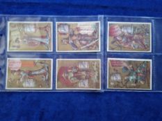 Trade cards, Liebig, Japanese series S87 (set 6 cards) 1 with blue back, French language (2 fair