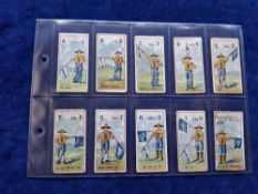 Cigarette cards, Boy Scout Signalling series, 29 cards, plain backs (grubby fair)
