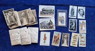 Cigarette cards, Small Selection including Churchman Landmarks Railway Progress L size (2), Millhoff