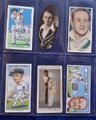 Cigarette cards, Cricket, 6 cards all featuring Donald Bradman, Ardath, Churchman, Phillips (
