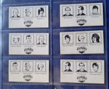 Trade cards, Brooke Bond Place the Face, 20 cards, 5 different 1 image per card & 6 different 3