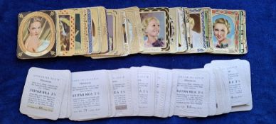 Cigarette cards, Germany, Sultan nr 6 Filmsterne Luxusbild serie, Film Stars, 75 cards (gen gd)
