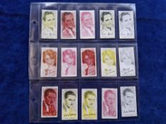 Cigarette cards, Players Film Stars 3 series, 15 cards Printing Colour Proofs, 3 subjects each