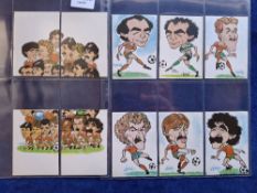 Trade cards, Football, Unknown Portuguese issue, 18 player cards plus sectional composite 4 cards of