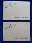 Cigarette silks, Wix Kensitas Flowers P sized, 2 cards with original folders, Helenium (plain