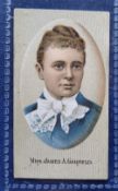 Cigarette cards, USA, Consolidated Tobacco Co Portraits of Ladies of the White House type card Mrs