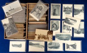 Postcards, Foreign, approx 1100 cards printed, artist drawn and a few RPs to include France, USA,
