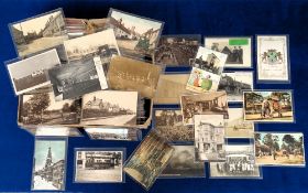 Postcards, UK, approx 1100 cards, printed RPs and artist drawn to include Torquay, Bristol,