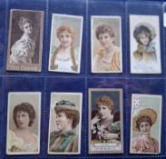 Cigarette cards, Beauties & Actresses, 8 type cards Charlesworth & Austin, Robinson's (2), ERB,
