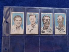 Trade cards, Nabisco Weeties, Leading Cricketers, 4 cards nos. 17 18 21 23 apparently signed on