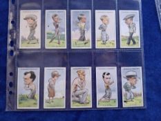 Cigarette cards, Churchman Prominent Golfers (std size) 48/50 (missing nos 25 & 35) (gen gd/vg)