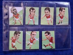 Trade cards, Panini Top Sellers Football 73, 7 cards all International Star players, including Franz