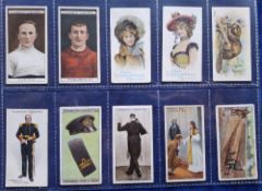 Cigarette cards, 10 type cards issued by Franklyn & Davey, including Football Club Colours (2),