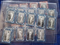 Cigarette cards, Wills Australian & English Cricketers, 22 cards, Blue Border Vice Regal (6), Blue