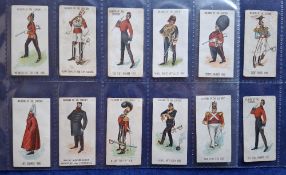 Cigarette cards, Hudden, Soldiers of the Century, 12 cards (fair)