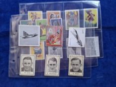 Trade cards, Barratt, 17 cards including Famous Cricketers (3), Snow White (plain back, 1) Fairy