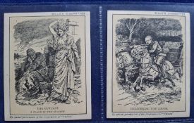 Cigarette cards, Wills Punch Cartoons scarcer 2nd series, 2 cards nos 6 & 10 (gd)