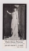 Cigarette card, M. White & Co, Actresses, 'BLARM', type card, Cleo de Berthyl (slight corner crease,