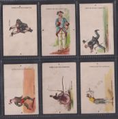 Cigarette cards, USA, Consolidated Cigarette Co, Turn Cards, 78mm x 51mm (picture both sides), 6