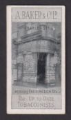 Cigarette card, A. Baker & Co, Baker's Tobacconists Shops (Cigar etc. Manufacturers), type card,