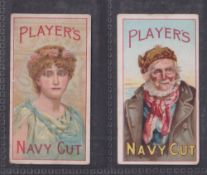 Cigarette cards, Player's Advertisement cards, 2 type cards both with 'Navy Cut' backs, reference