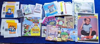 Trade cards, mixed selection including Barratt Beano retail box, Monty Gum Webster empty album,