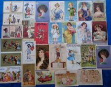 Advertising, approx. 55 advertising cards to include Vin de Bugeaud, La Milanaise, Creavita,