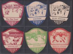 Trade cards, City Bakeries, Football Club Cards, Shield shape, 38 different cards inc. Birmingham,