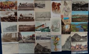 Postcards, a mixed age selection of approx. 67 cards, the majority subjects and foreign