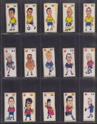 Trade cards, Football, Dunkin Gum, Crazy Football stickers (61/64, missing 25, 43 & 64 plus wrapper)