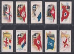 Cigarette cards, 3 sets, Ogden's Flags & Funnels, Phillips Ships & Their Flags, Gallaher The