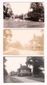 Postcards, 3 cards showing The Old Elm Tree Simonds pub in Beech Hill Berkshire (gd)