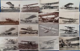 Postcards, Aviation, a selection of approx. 27 cards, with RPs of first aerial post Mr Hamel signing