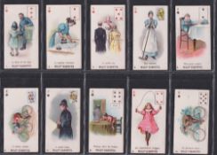 Cigarette cards, Wills Double Meaning (playing card inset) (set 52 cards) (gd/vg)