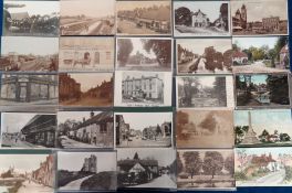 Postcards, Berkshire, a mixed Newbury collection of approx. 95 cards, with RPs of Newbury Fire