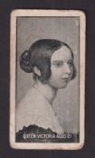 Cigarette card, SDV Tobacco, British Royal Family, type card Queen Victoria Aged 21 (grubby, back