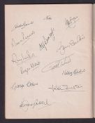 World Cup 1966, autographs, Tournament programme signed to notes page by all 11 of the England team,